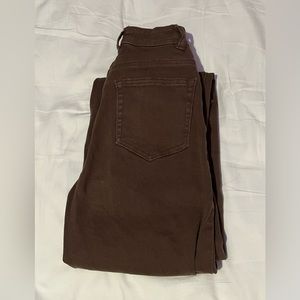 Brown wide leg jeans